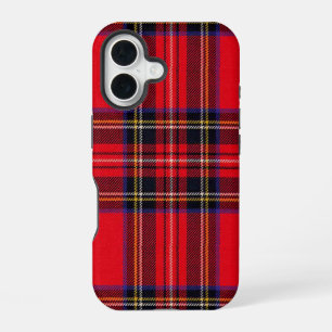 Royal Stewart tartan red black plaid iPhone 16 Case