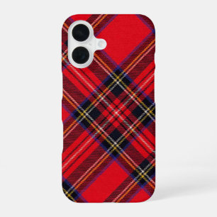 Royal Stewart tartan red black plaid iPhone 16 Case
