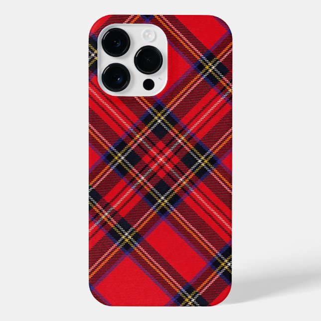 Royal Stewart tartan red black plaid iPhone Case (Back)