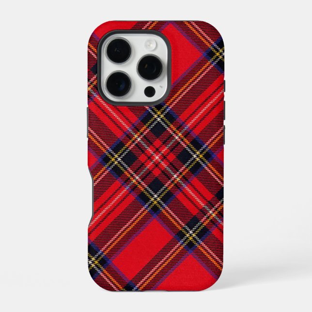 Royal Stewart tartan red black plaid iPhone Case (Back)