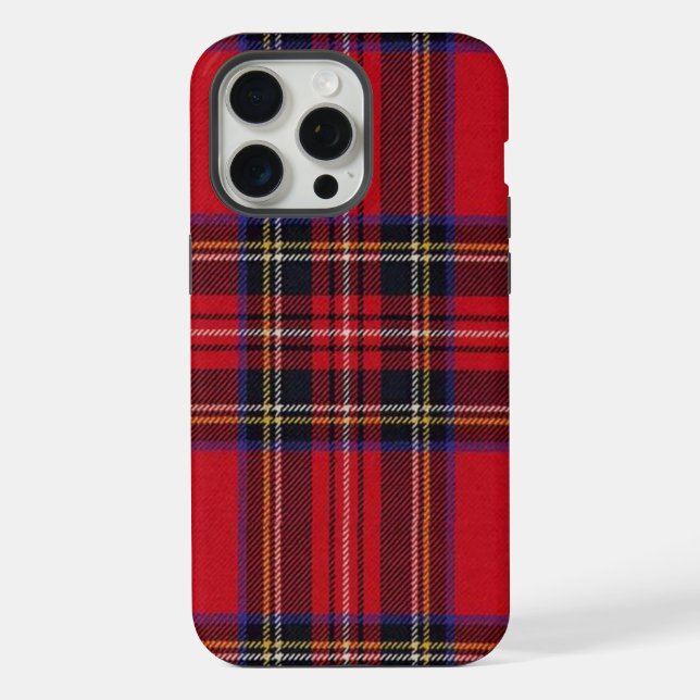 Royal Stewart tartan red black plaid iPhone Case (Back)