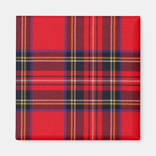 Royal Stewart tartan red black plaid Magnet (Front)