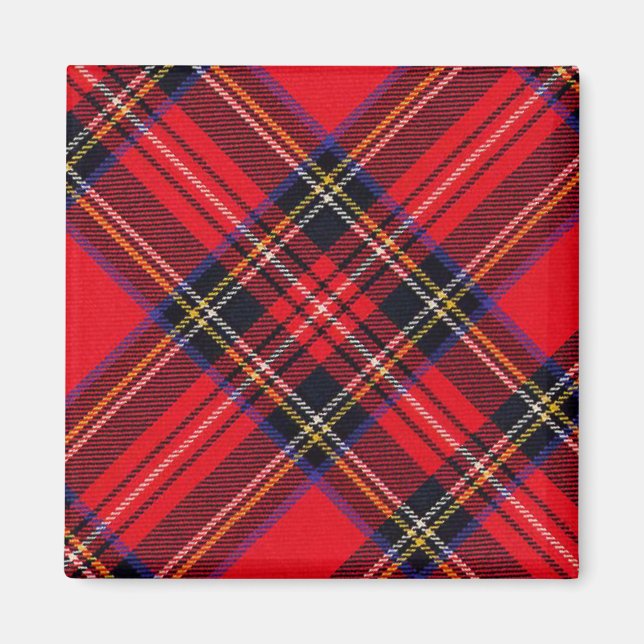 Royal Stewart tartan red black plaid Magnet (Front)