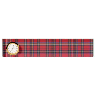 Royal Stewart tartan red black plaid Nameplate