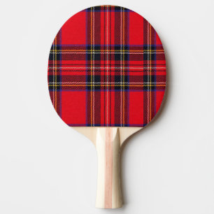 Royal Stewart tartan red black plaid Ping Pong Paddle