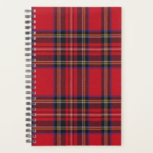 Royal Stewart tartan red black plaid Planner