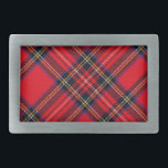 Royal Stewart tartan red black plaid Rectangular Belt Buckle<br><div class="desc">Royal Stewart clan tartan red black plaid</div>