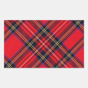 Royal Stewart tartan red black plaid Rectangular Sticker