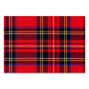 Royal Stewart tartan red black plaid Table Number