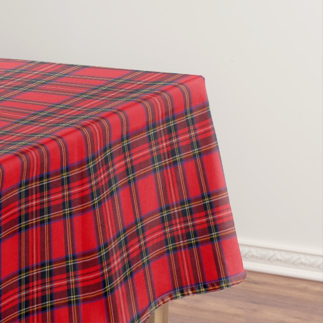 Royal Stewart tartan red black plaid Tablecloth (In Situ)