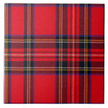 Royal Stewart tartan red black plaid Tile<br><div class="desc">Royal Stewart clan tartan red black plaid</div>