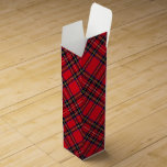 Royal Stewart tartan red black plaid Wine Gift Box<br><div class="desc">Royal Stewart clan tartan red black plaid</div>