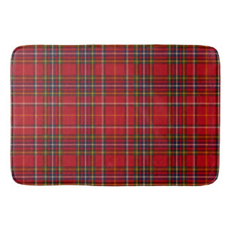 Royal Stewart Tartan Red Gold Scottish Plaid Bath Mat