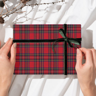 Royal Stewart Tartan Red Plaid Wrapping Paper Sheet