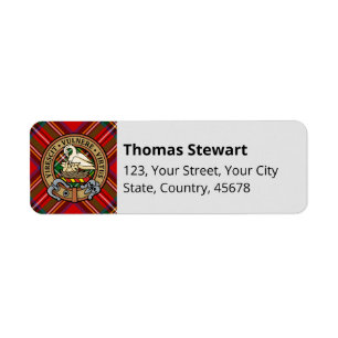Royal Stewart Tartan Return Address Label
