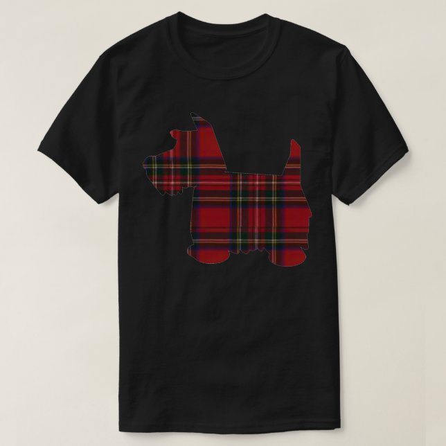 Royal Stewart Tartan Scottie Dog 1 T-Shirt (Design Front)