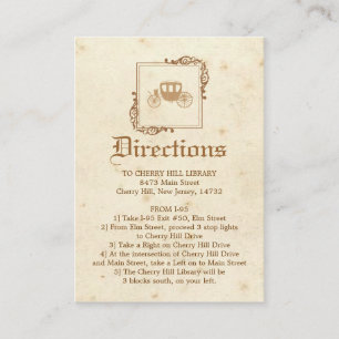 Royal Storybook - Directions Card