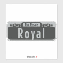 Royal Street (Rue Royale) Sign Sticker