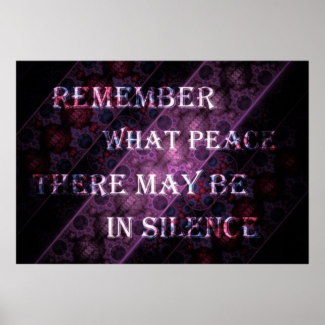 Royal Stripe Desiderata Poem Excerpt Poster (Front)