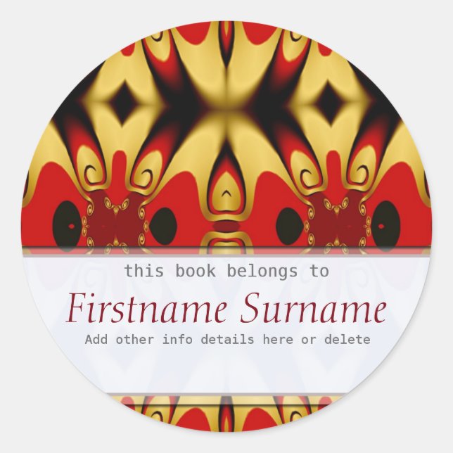 Royal Suite Bookplate Sticker (Front)