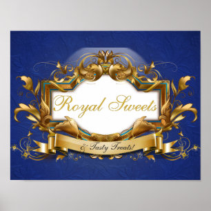 Royal Sweets & Treats Elegant Candy Buffet Sign