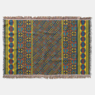 Royal Tapestry Elegance – Spanish Mediaeval Patter Throw Blanket