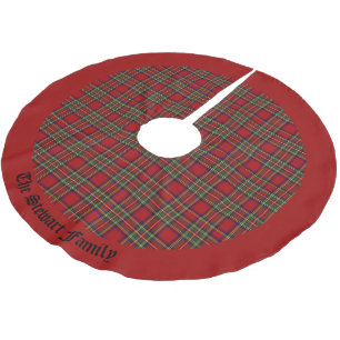 Royal Tartan Plaid Scottish Clan Your Family Name Brushed Polyester Tree Skirt