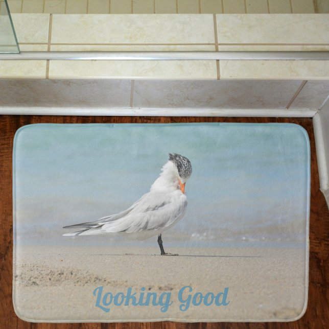 Royal Tern Beachy Coastal Bath Mat (Creator Uploaded)