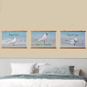 Royal Tern Seabirds Beach Photographic Coastal Hanging Tapestry
