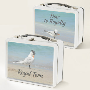 Royal Tern Seabirds Bow to Royalty Beach Metal Lunch Box