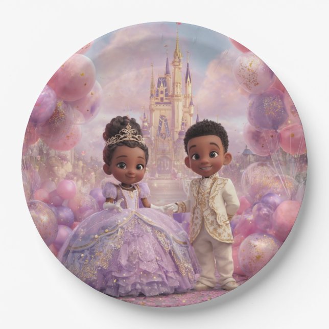 Royal Toddler Celebration Paper Plate (Front)