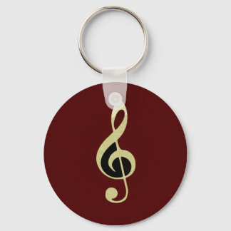 Royal Treble Clef Key Chain