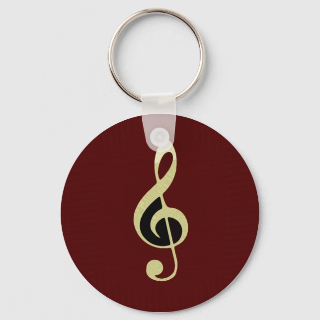 Royal Treble Clef Key Chain (Front)