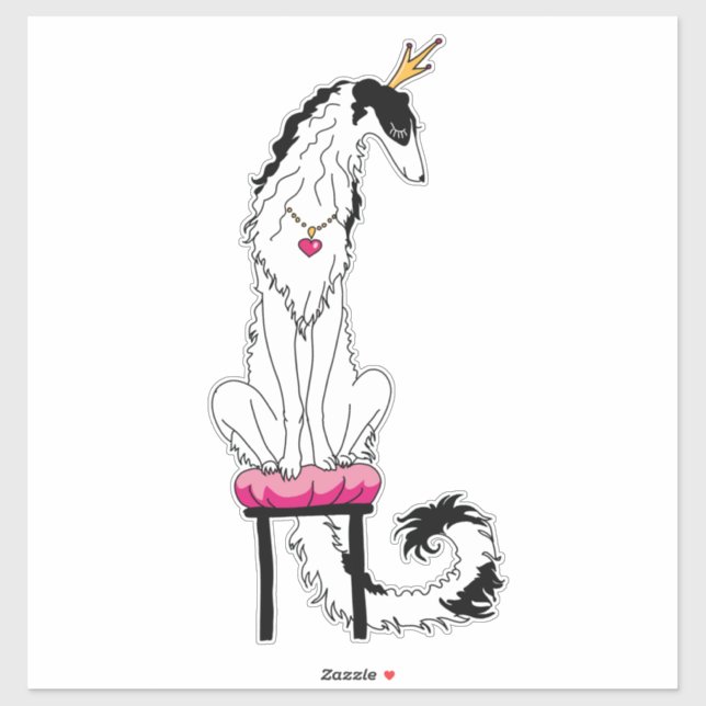 Royal Tri Borzoi Die Cut Vinyl Sticker (Sheet)