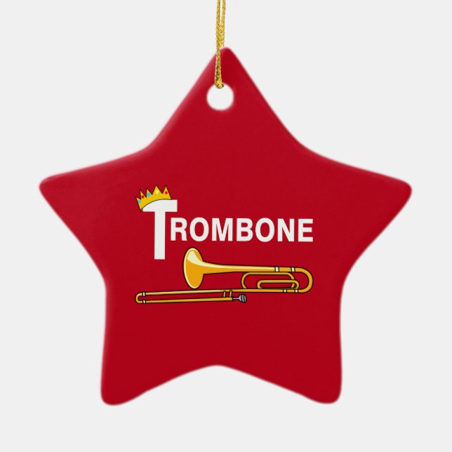 Royal Trombone Ceramic Ornament (Front)