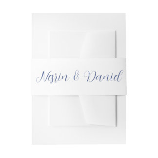 Royal Turkish Wedding Invitation White Belly Band Invitation Belly Band