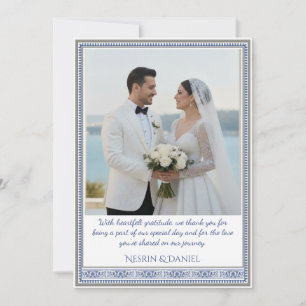 Royal Turkish Wedding Thank You Card