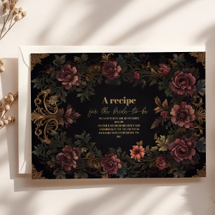 Royal Victorian Floral Gothic Bridal Enclosure Card