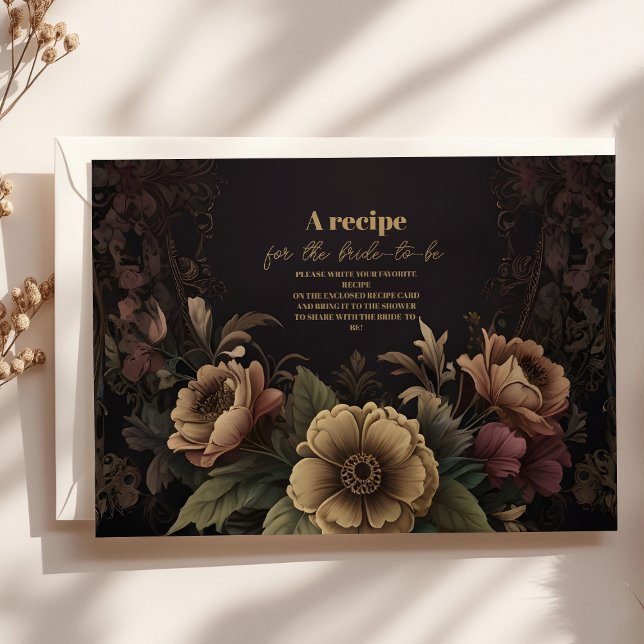 Royal Victorian Gothic Floral Bridal Enclosure Card (Creator Uploaded)