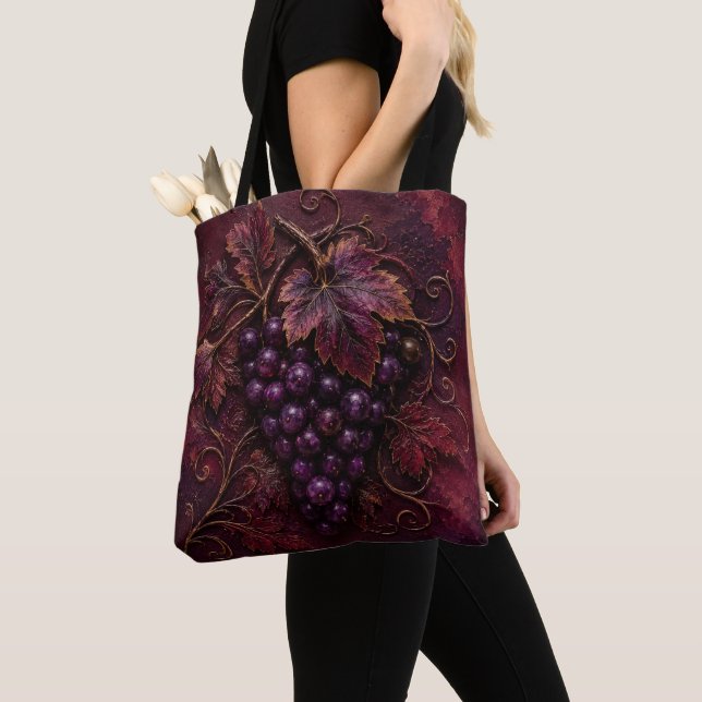 Royal Vineyard Elegance Tote Bag (Close Up)