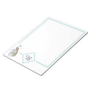royal vintage peacock notepad