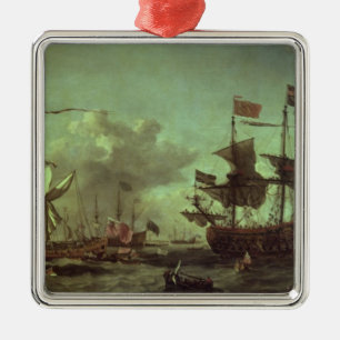 Royal Visit to the Fleet, 5th June 1672 Metal Ornament
