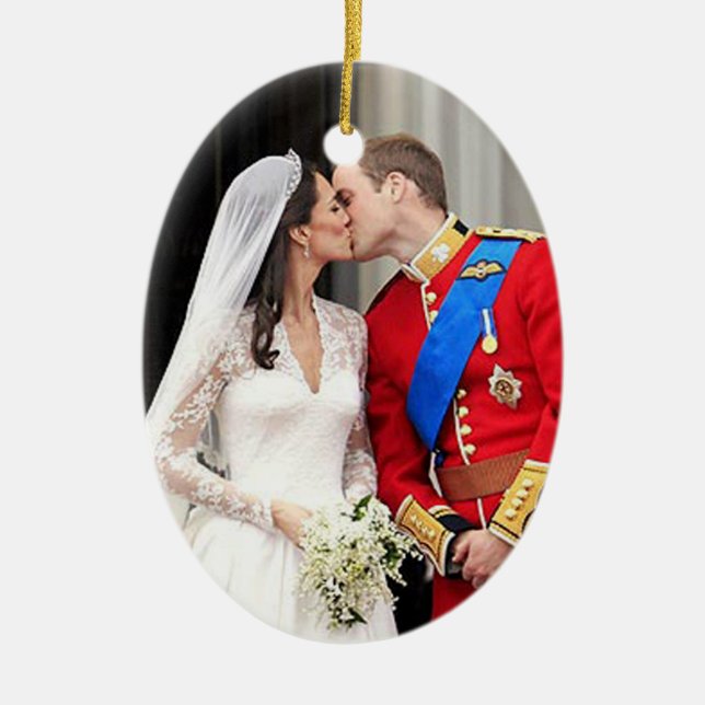 Royal Wedding Ceramic Ornament (Front)