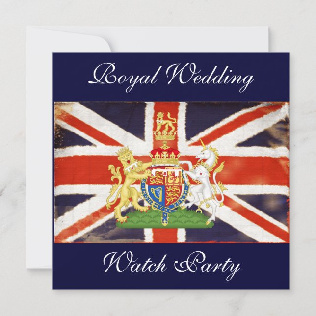 Royal Wedding Coat of Arms Watch Party Invite (Front)