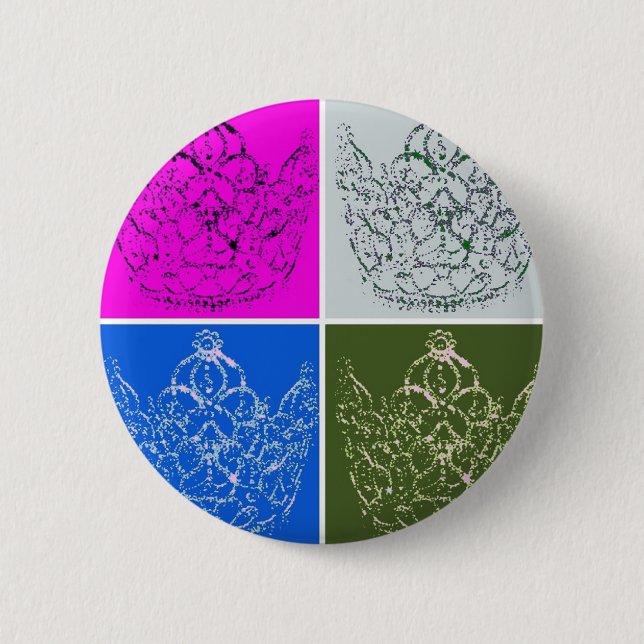 Royal Wedding/Crown 6 Cm Round Badge (Front)