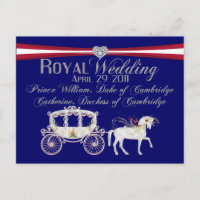 Royal Wedding Duke and Duchess of Cambridge Postca