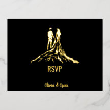 royal wedding Foil rsvp card