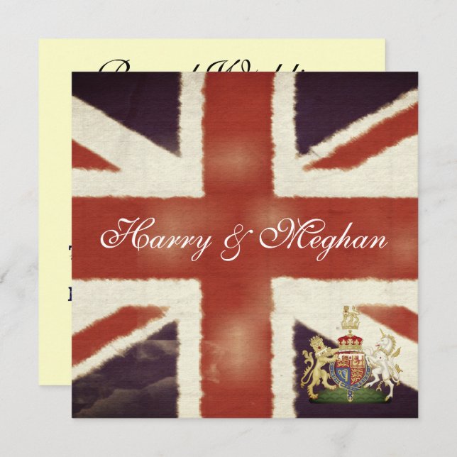 Royal Wedding Harry & Meghan Street Party Invite (Front/Back)