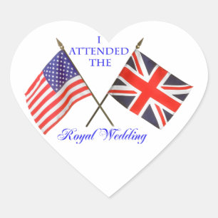 Royal Wedding Heart Sticker