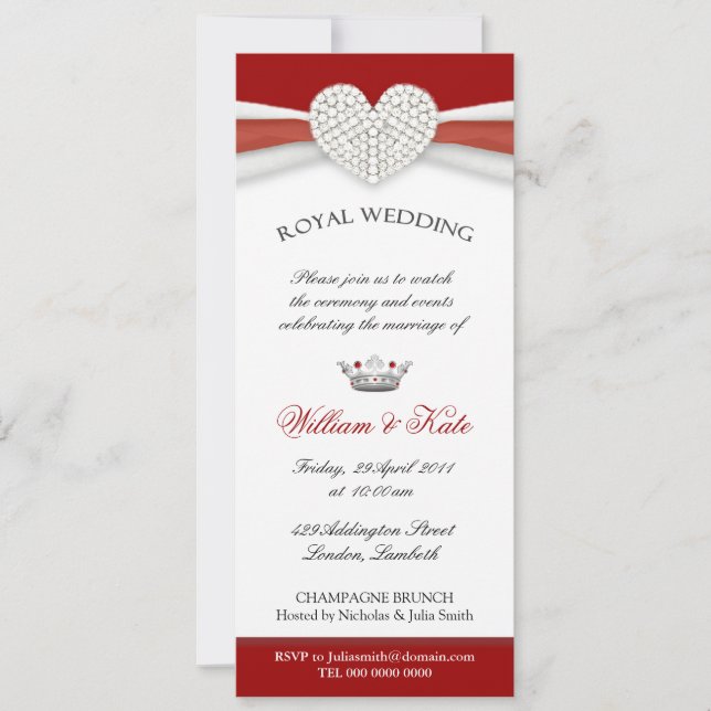 Royal Wedding House Party Invitations (Front)